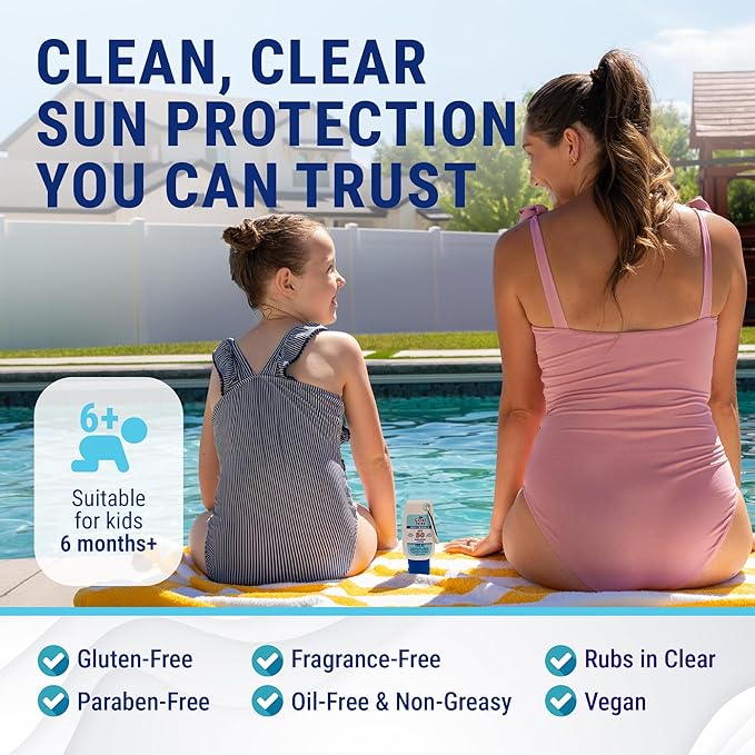 | Reef-Friendly Sunscreen | SPF 50 | Broad Spectrum UVA/UVB | Hawaii Compliant as Reef Safe | No Oxybenzone or Octinoxate | 2 Fl Oz Each (2-pack)