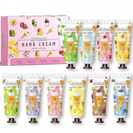 10 Pack Hand Cream Gift Set, Natural Plant Scents Moisturizing Hand Lotion, Gifts for Women, Birthday, Mother's Day, Valentine's Day, Christmas, Thank You Gifts，Travel Size 20ml