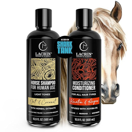 Oat & Coconut Shampoo + Keratin & Argan Conditioner Bundle – As Seen on Shark Tank – Strengthens, Brightens, Moisturizes - Perfect Bundle For Light Tones, 33.8 Fl Oz, Duo Pack