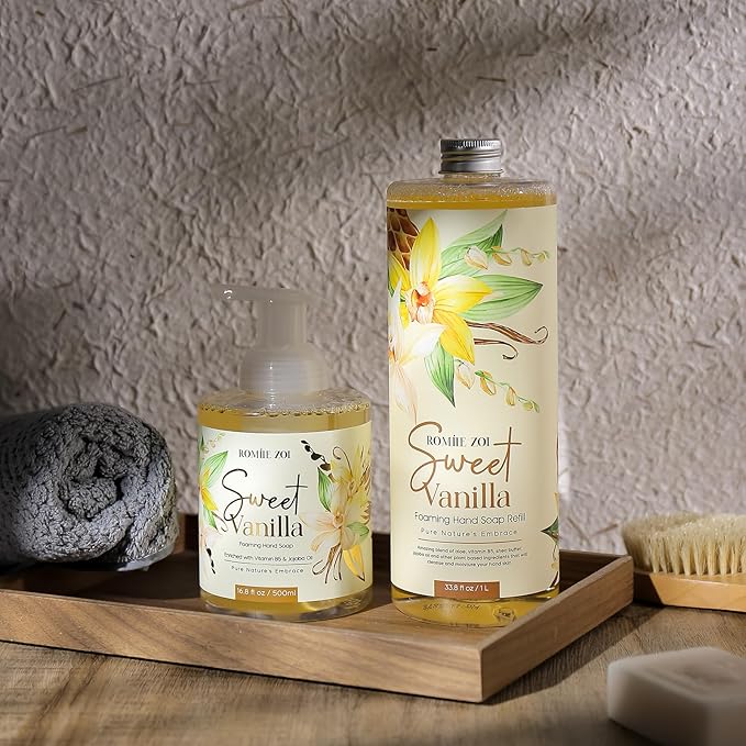 Foaming Hand Soap Refill, Sweet Vanilla, Gentle & Moisturizing Formula, 1 L/ 33.8 FL OZ