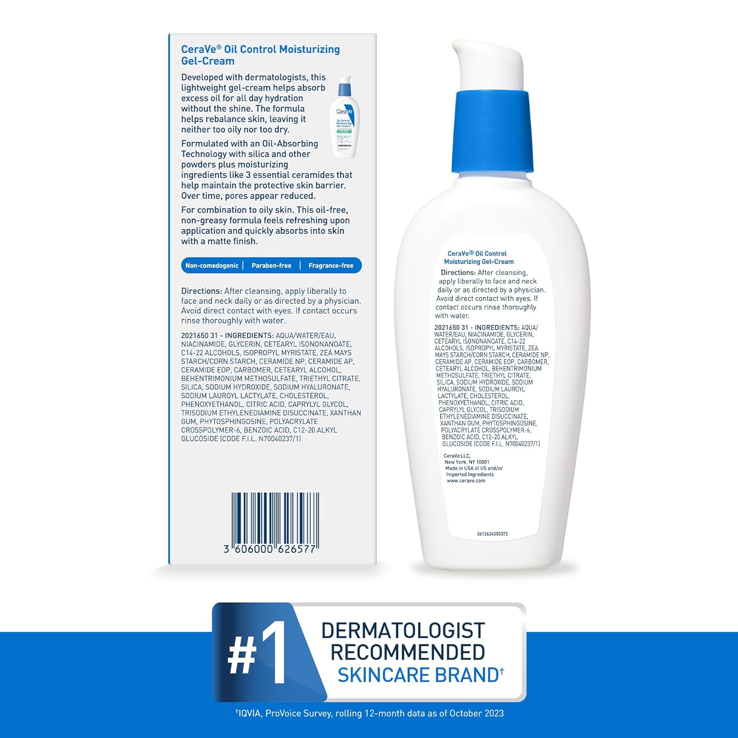 Oil Control Gel-Cream Moisturizer – For Oily Skin, Fragrance-Free 💦✨