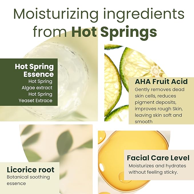 Skin Moisturizer for Dry Skin Women & Men, Full Body Lotion & Skin Cream with Hot Spring Yeast, Green Algae & Shea Butter from Japan, Citrus Scent, 8.45 Fl Oz