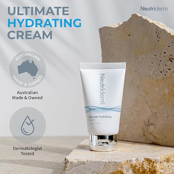 NEUTRIDERM Ultimate Hydrating Moisturizer Face Cream With Vitamin E, Rice & Wheat Protein – Hydrating & Anti-Aging Moisturizer for Sensitive, Dry Skin – Face Primer for Women & Men, 1.7 oz