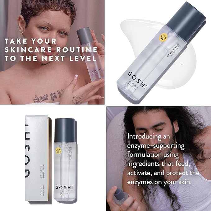 GOSHI Super Vitamin Elixir Toner for All Skin Types 5 fl. oz - Nourishing Face Toner Spray Infused with Vitamin E, Cold-Pressed Sesame Oil, Wild Thyme and More Plant Extracts - Made in Japan
