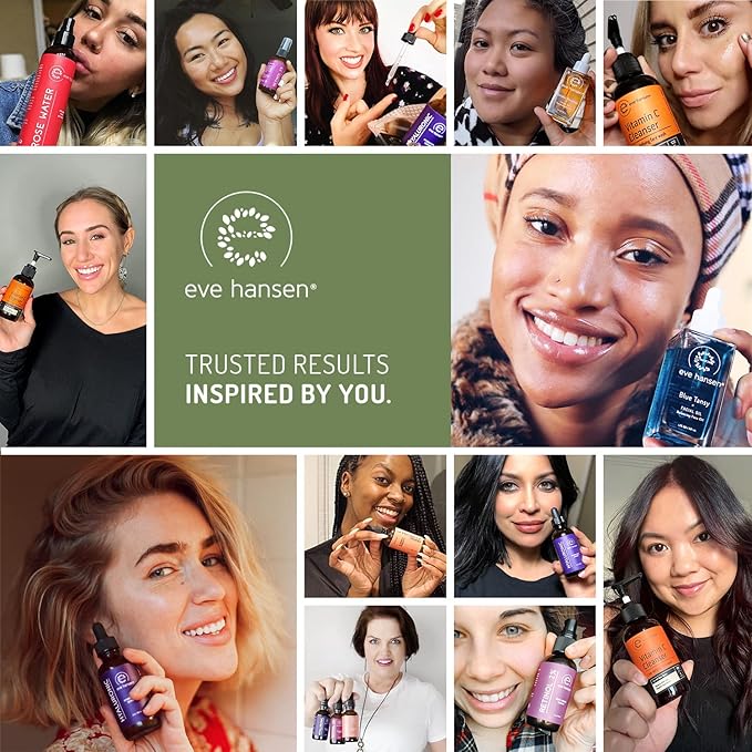 Eve Hansen Vitamin C Face Moisturizer - Lightweight Hydrating Cream with Vitamin B, Green Tea, Jojoba Oil - Cruelty-Free & Natural Ingredients - 4 oz