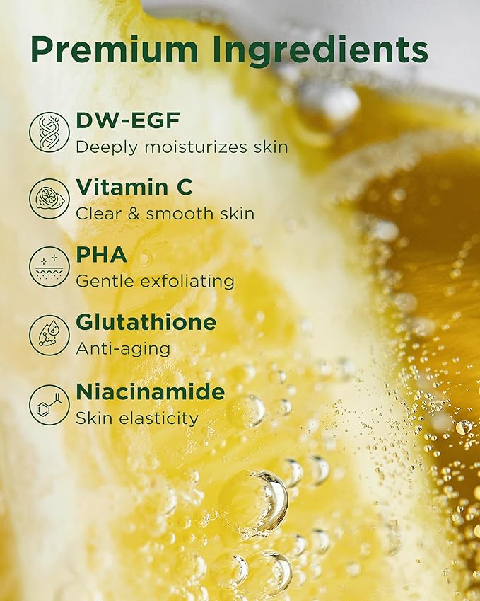 EASYDEW DW-EGF Peptide M Vita-C Toner – Revitalizing Exfoliating Hydrating Toner for Sensitive Skin with Glutathione, Vitamin C, Niacinamide and PHA - Skin Softening & Clearing Booster, 5.07 fl.oz.