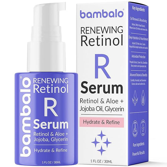 Retinol Face Serum - With Witch Hazel, Jojoba Oil, Aloe Vera, Propolis, Vitamin E & Botanical Extracts - Smooth Texture & Hydrate Skin - 1 FL OZ / 30ML