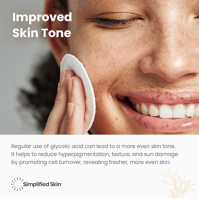 Glycolic Acid Toner for Face - 8% Facial Toning Solution - Hydrating, Anti-Aging, Exfoliates Skin with AHA, Aloe Vera, & Rosemary Extract for Women & Men - 8 Fl Oz