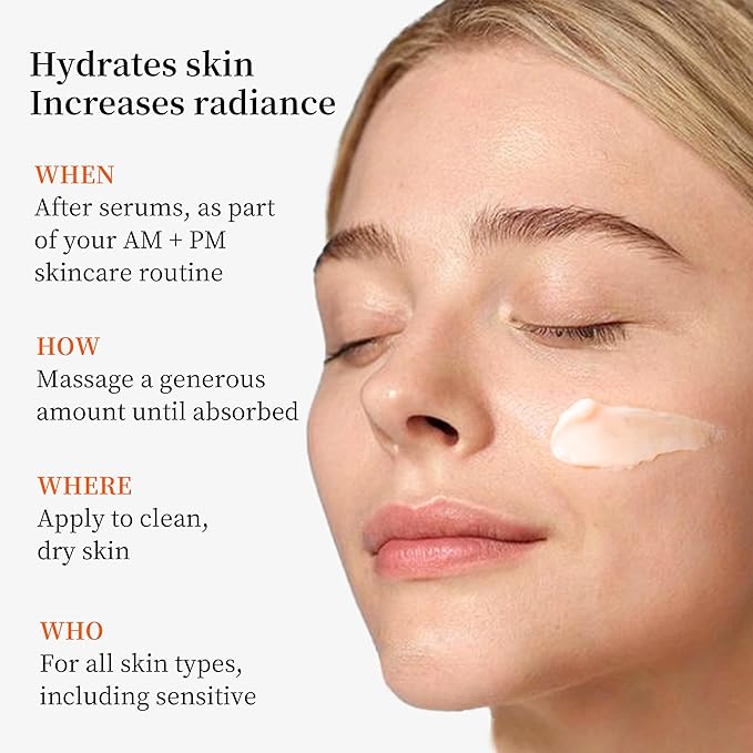 5X Vitamin C Face Cream,Niacinamide & Hyaluronic Acid Advanced Hydrating Moisturizer for Glowing Skin, Dark Spot Care, Protection 50g | Tk Viral Korea Cream,Gift,Women