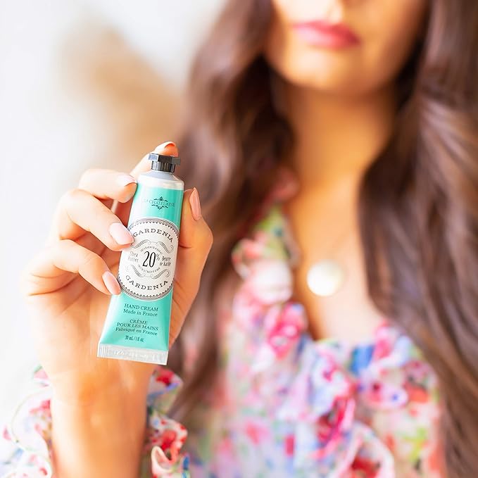 La Chatelaine 20% Shea Butter Hand Cream Travel Size, Organic Argan Oil, Moisturizing, Nourishing, Repairing, Extra-Rich Hand Lotion, Made in France, Paraben Free, 1 oz / 30ml (Gardenia)