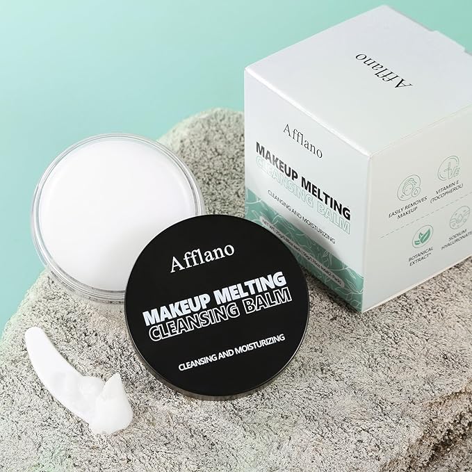 Cleansing Balm Makeup Remover - Deep Clear Korean Makeup Melting Cleansing Balm with Natural Oil for Waterproof Eye Face Lip Heavy Make up, Gentle Moisturized Cleanser for Sensitive Skin, Vegan, 2Pcs
