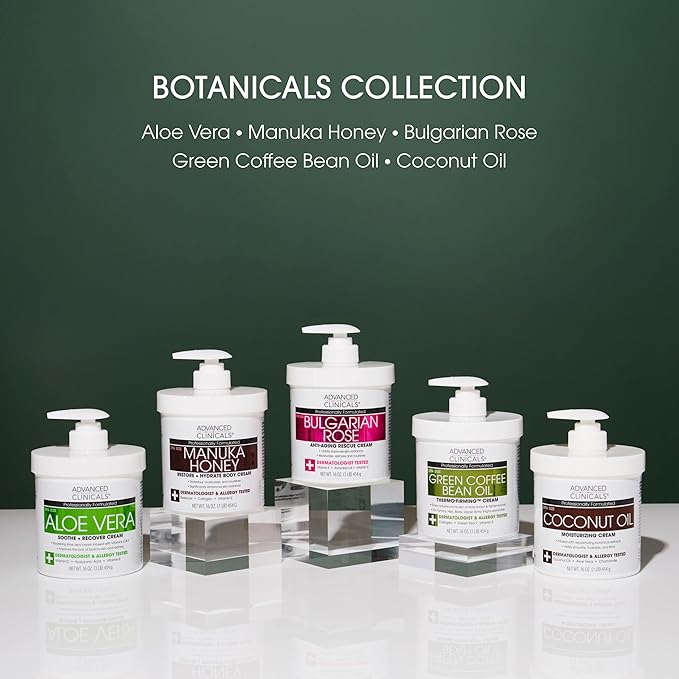 Advanced Clinicals Aloe Vera Lotion Skin Care Relief Cream | Vitamin E Infused Hyaluronic Acid Moisturizer & Vitamin C Body Lotion For Women & Men Helps Improve Look Of Extremely Dry Skin, 16 Ounce