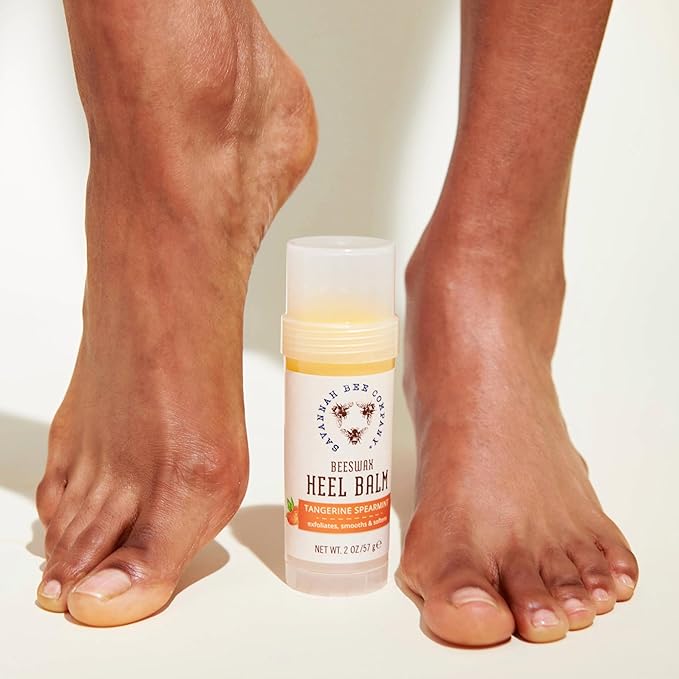 Savannah Bee Company Beeswax Heel Balm - Foot Balm for Cracked Heels with Tangerine Fragrance