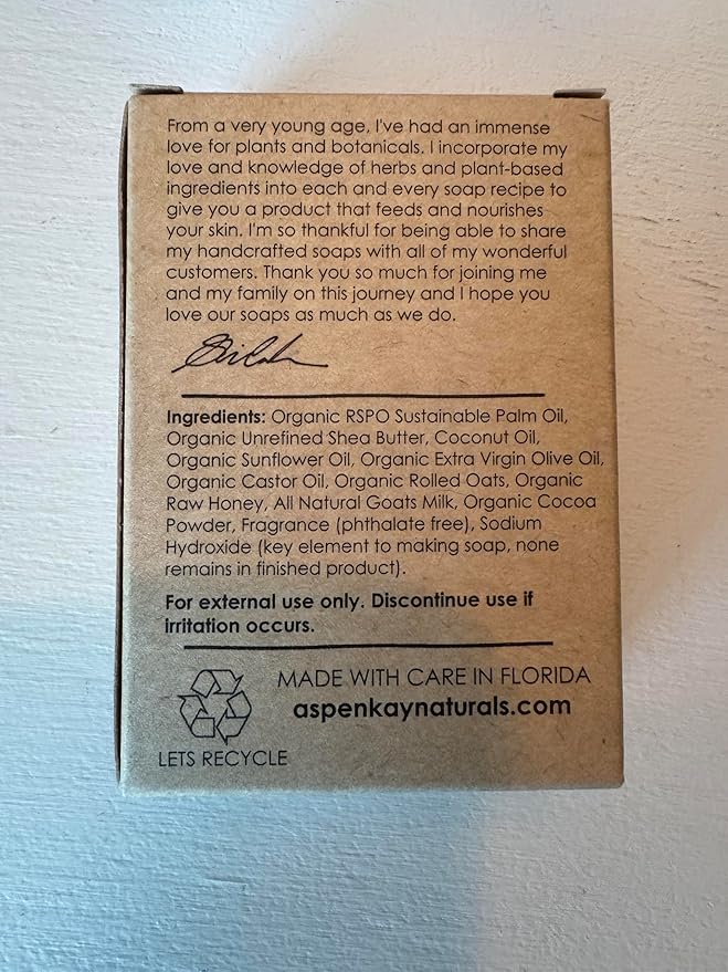 Aspen Kay Naturals Goats Milk, Honey & Oatmeal Soap Bar – with Organic Raw Honey, Goats Milk, Rolled Oats & Shea Butter - Exfoliating Soap – For All Skin Types - Handmade in Florida. (3 pack)