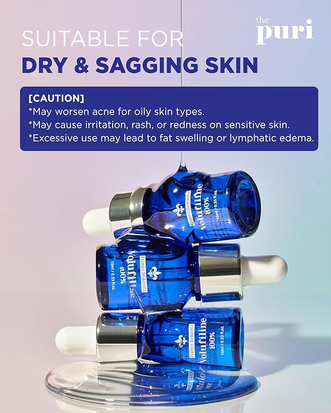 100% Volufiline Ampoules – Advanced Firming & Lifting Facial Ampoule from France Sederma, Intense Hydration & Skin Rejuvenation for Youthful, Perfect for Layering & DIY, 0.33 fl.oz (10ml) 2 Pack