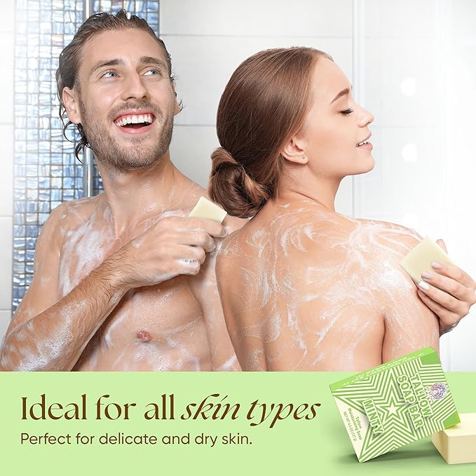 2-Pack Beef Tallow Soap Bar Grass Fed – Organic Body Soaps, Face Tallow Soap Bar for Women – All Natural Soaps for Sensitive Skin, Moisturizing & Nourishing Cleanser for All Skin Types, In Minty Scent