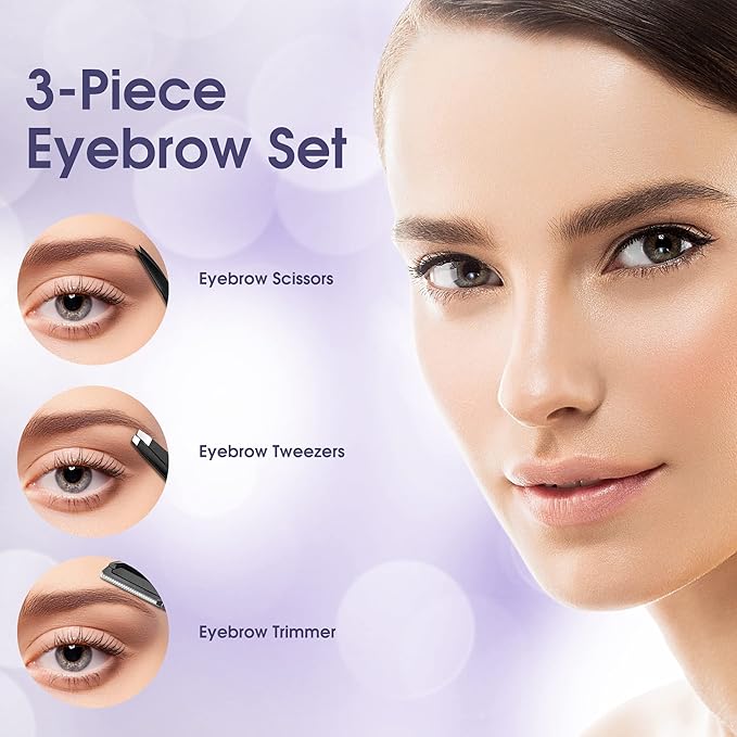 Newbealer 2in1 Facial Steamer, Hot Mist Facial Aromatherapy Humidifier Atomizer, Large Face Steamer Unclogs Pores Sinuses Moisturizing, Home Sauna Spa with Eyebrow Set (Purple, 170ml)