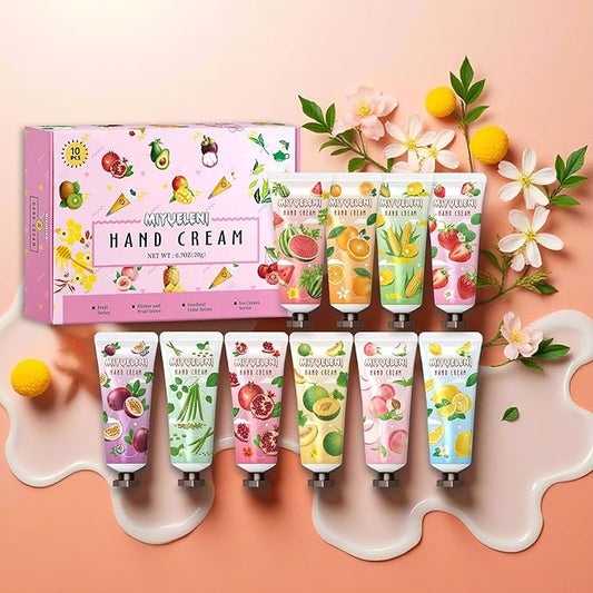 10 Pack Hand Cream Gift Set, Natural Plant Scents, moisturizing Hand Lotion Travel Size, Gifts for Women, Birthday, Mother's Day, Valentine's Day, Christmas, Thank You Gifts