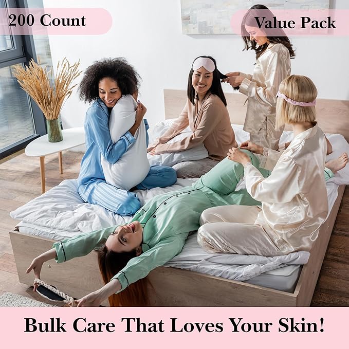 mivida Hypoallergenic Makeup Remover Wipes with Vitamin E | 4x50 count Total 200 bulk make up removing Wipes | Fragrance Free makeup wipes