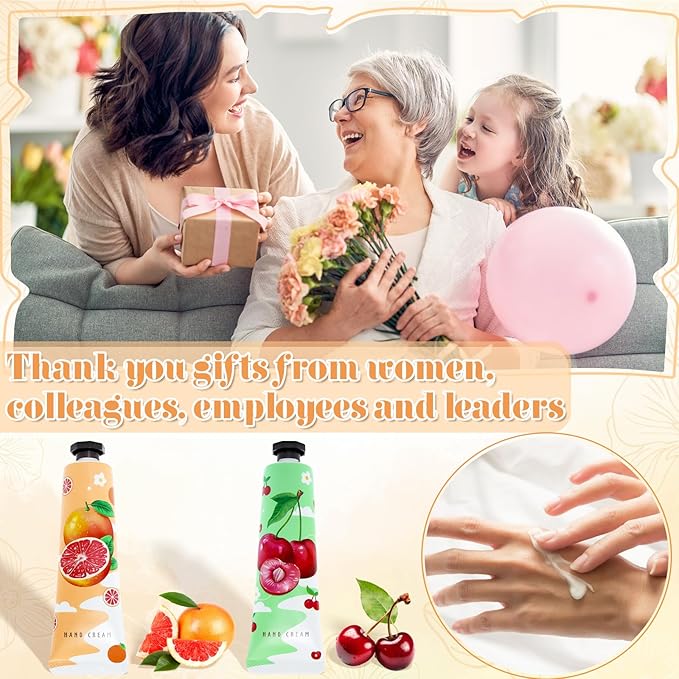 12 Pack Hand Cream for Women, Mini Hand Lotion Travel Size for Dry Cracked Care, Moisturizer Gifts Set for Mother, Girl, Teacher Appreciation and Bridesmaid Present