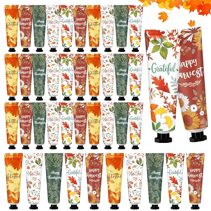 100 Pcs Fall Hand Lotion Bulk Gifts for Women Maple Leaves Hand Cream Gift Natural Botanical Fragrance Lotion for Chapped Hands 30ml Mini Travel Working Autumn Thanksgiving Party Supplies