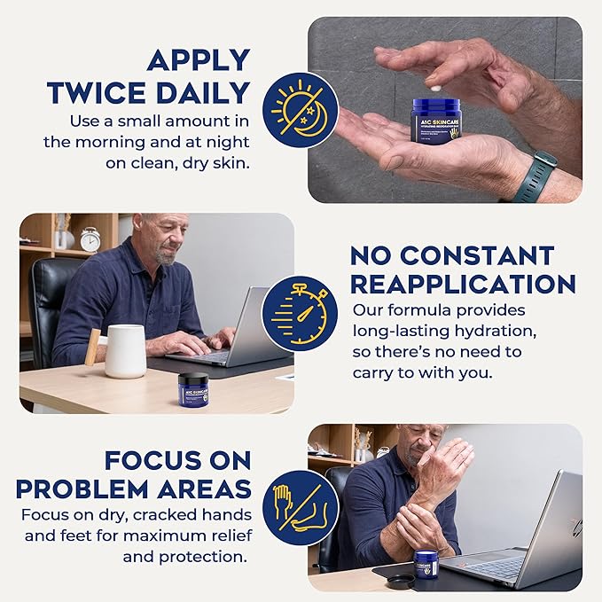 Diabetic Care Balm - Balm for Diabetics Care with Beeswax & Vitamin E, Diabetic Moisturizer For Dry, Cracked Hands & Feet, Long-Lasting Hydration for Sensitive Skin, 2 oz