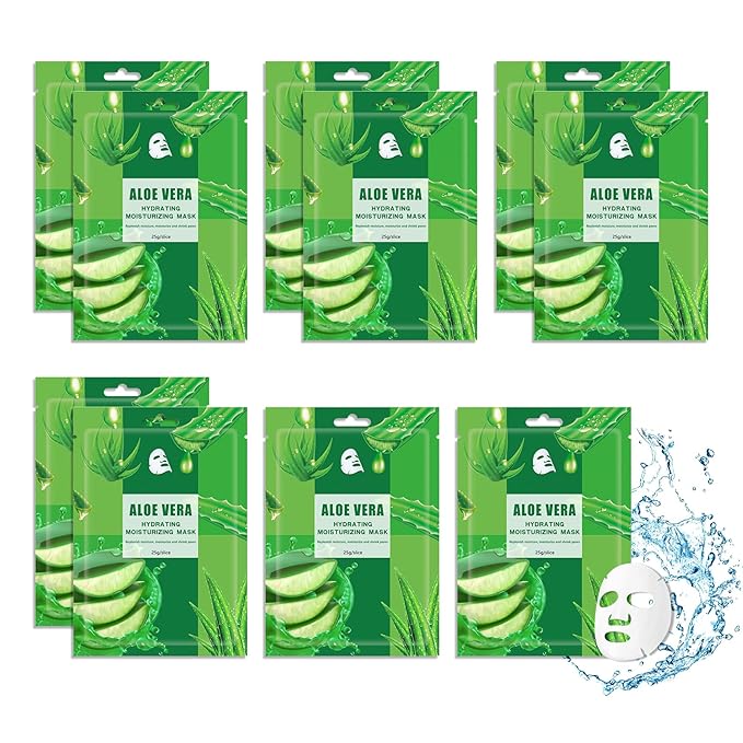 10PCS Hydrating Face Masks,Moisturizing Facial Masks for Women and Men,Fruit Overnight Facial Sheet Mask,Lightweight and Non-greasy Face Sheet Mask for All Skin Type 04