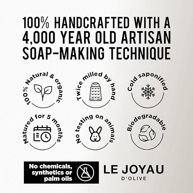 GARDENIA SECRETS | Gentle Cleanser made of Cold Pressed Virgin Olive and Essential Oils Authentic Lebanese Recipe for Face & Body Long Lasting Artisanal Bar Soap Handmade Aged 5 Months