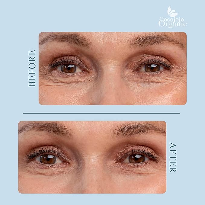 COCOJOJO Instant Time Erase Eye Cream – Under Eye Cream for Dark Circles, Puffiness, & Fine Lines – Firming & Tightening Anti-Aging Eye Cream with Peptides, Vitamin C & Argan Extract – 20 ML