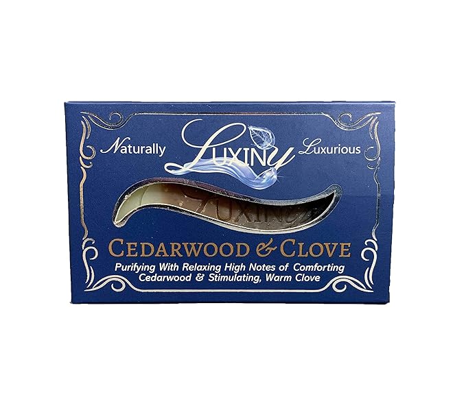 Natural Soap Bar Luxiny Cedarwood & Clove Handmade Body Soap and Bath Soap Bar is Palm Oil Free, Moisturizing Vegan Castile Soap with Essential Oil for All Skin Types Including Sensitive Skin (Single)