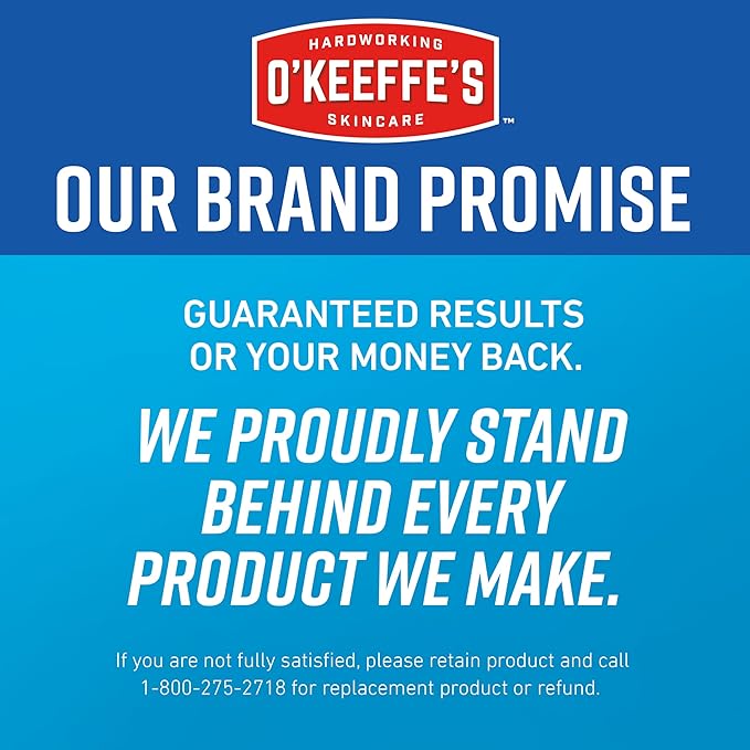 O'Keeffe's for Healthy Feet Foot Cream - 7 oz Tube (2 Pack) - Guaranteed Relief for Extremely Cracked, Dry Feet, Repairing Skincare, Instantly Boosts and Retains Moisture Levels