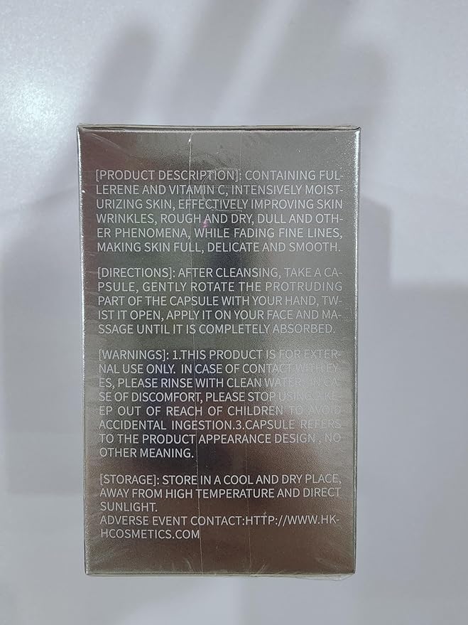 HKH Vitamin C Serum For Face, Anti-Aging Vit C with Vitamin E Serum 48 Capsules, Evens Skin Tone & Reduces Wrinkles, Travel Size Skincare Capsules for Smoothing, Hydrating & Firming Skin