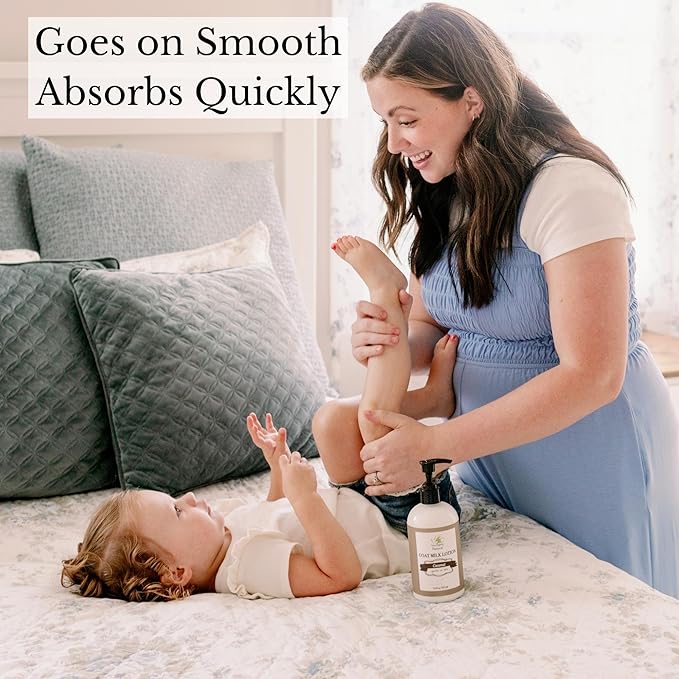 Southern Natural Goat Milk Lotion (12 oz) Face and Body Moisturizer For Dry Skin - Moisturizing Skincare and Hand Cream - Coconut Scent