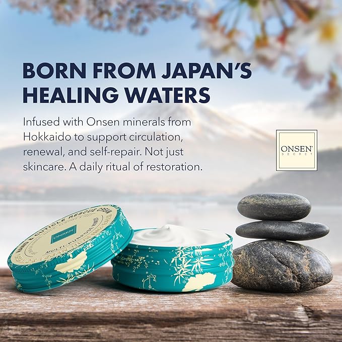 Onsen Nail & Cuticle Rescue Kit - Conditioner Serum, Repair Oil & Cuticle Balm - Tsubaki, Shea Butter, Jojoba - Strengthens Nails, Softens Cuticles, Hydrates Skin (15ml Serum + 10ml Oil + 26ml Cream)