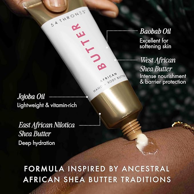 54 Thrones Mini African Beauty Shea Butter, Intensive Dry (Kenyan Hibiscus + Moroccan Rose)