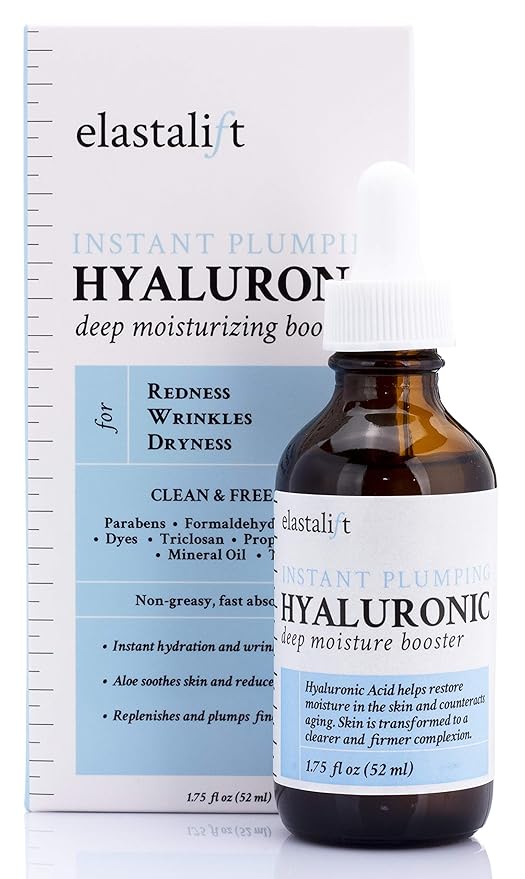 Elastalift Hyaluronic Acid Facial Serum - Hydrating, Firming, & Plumping Face Serum for Anti-Aging - 1 oz
