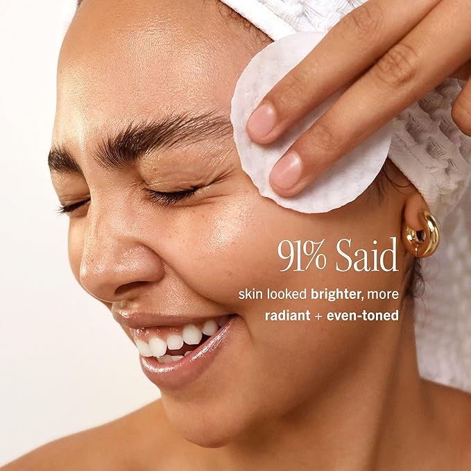 First Aid Beauty - Facial Radiance Pads with Gycloic & Lactic Acids – Daily Exfoliating Pads with AHA that Help Tone & Brighten Skin – Makeup Routine Prep - Compostable for Daily Use – 28 Count