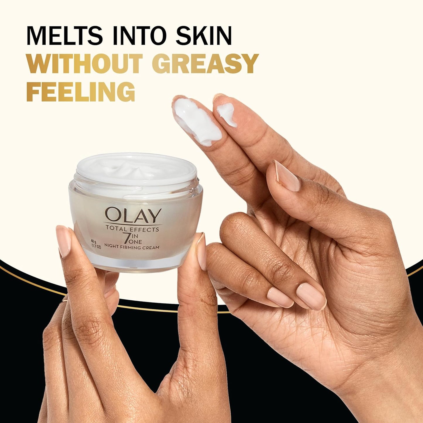 Olay Total Effects 7-in-1 Anti-Aging Night Cream – Firming & Hydrating Night Moisturizer for Women – Evens Tone, Smooths Texture, Reduces Fine Lines – Nighttime Skincare for Mature Skin – 1.7 oz