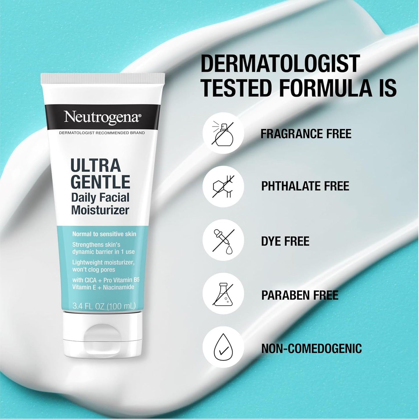 Fragrance-Free Facial Moisturizer for Sensitive Skin – 3.4 oz 🌿💧