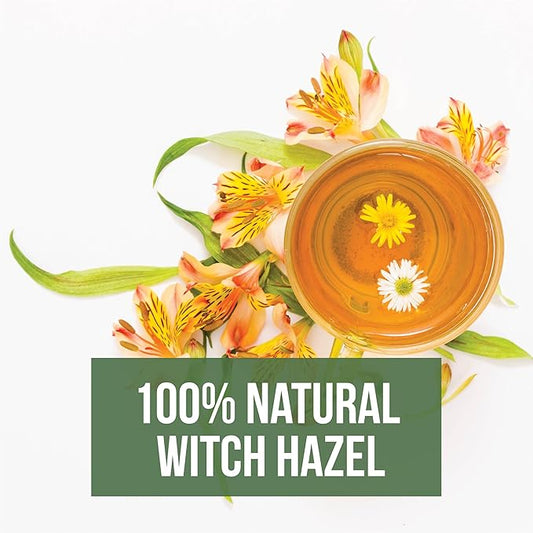Witch Hazel Natural USP Oil – 100% Pure with 14% Natural Grain Alcohol | Hamamelis Virginiana Extract for Face, Skin, Hair & Wellness | Astringent & Soothing Properties | 16 Fl Oz