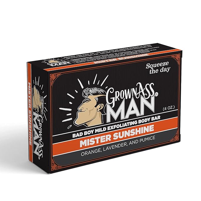 Grown Ass Man Co. Body Bars (Mild Exfoliating Variety Pack, 3-Pack)