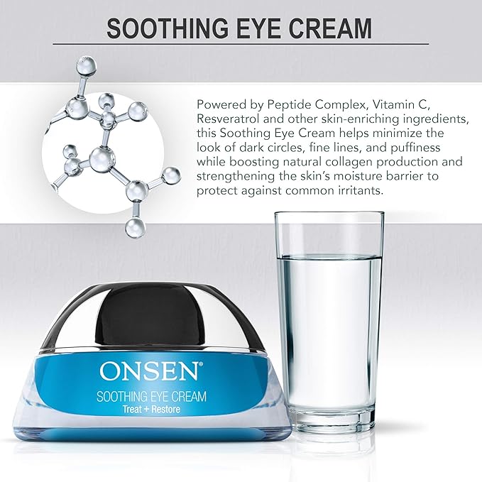 Onsen Secret Under Eye Cream Anti Aging Eye Cream Treatment Gel Sacred Japanese Hot Spring Minerals for Wrinkles and Dark Circles, Firming Eye Cream for Morning & Night (30 ml)
