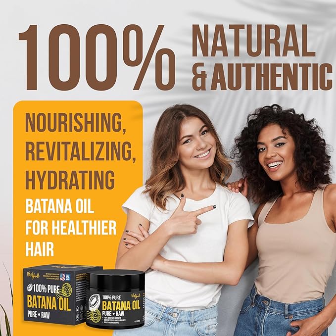 Vie Naturelle Batana Oil for Hair Growth from Honduras – Raw Unrefined – Natural Moisturizer for Skin & Hair – Traditionally Cold-Pressed from Honduran Palm Nut - 04 oz