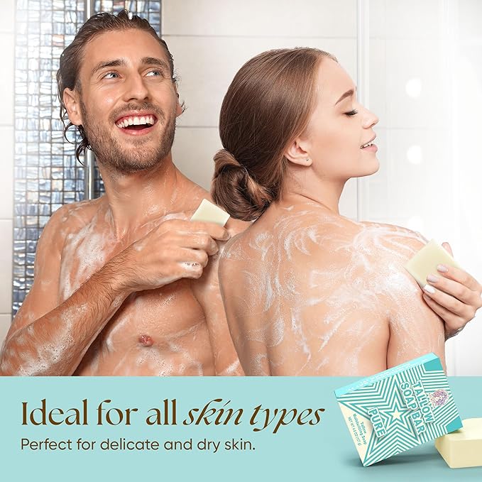 2-Pack Beef Tallow Soap Bar Grass Fed – Organic Body Soaps, Face Tallow Soap Bar for Women – All Natural Soaps for Sensitive Skin, Moisturizing & Nourishing Cleanser for All Skin Types, In Unscented