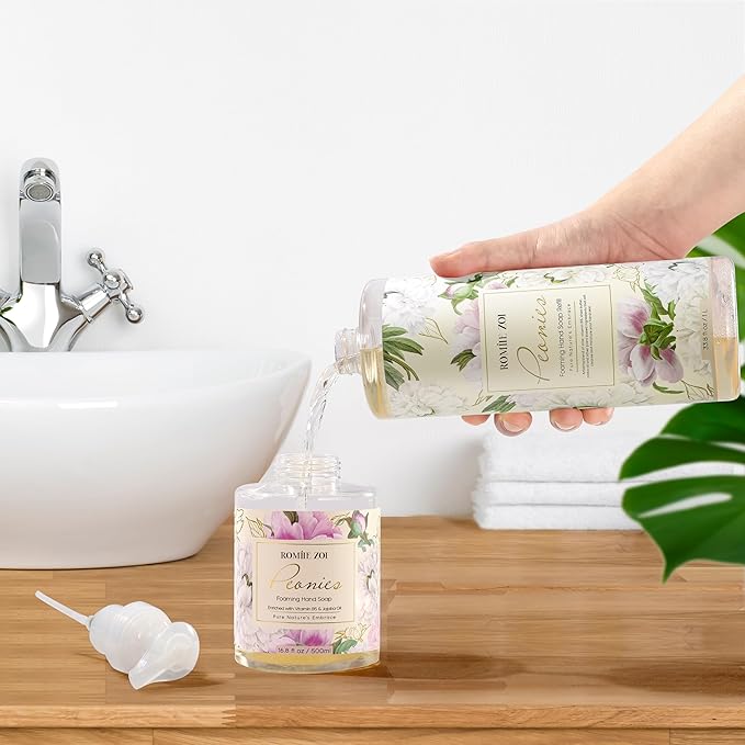 Foaming Hand Soap Refill, Peony, Gentle & Moisturizing Formula, 1 L/ 33.8 FL OZ
