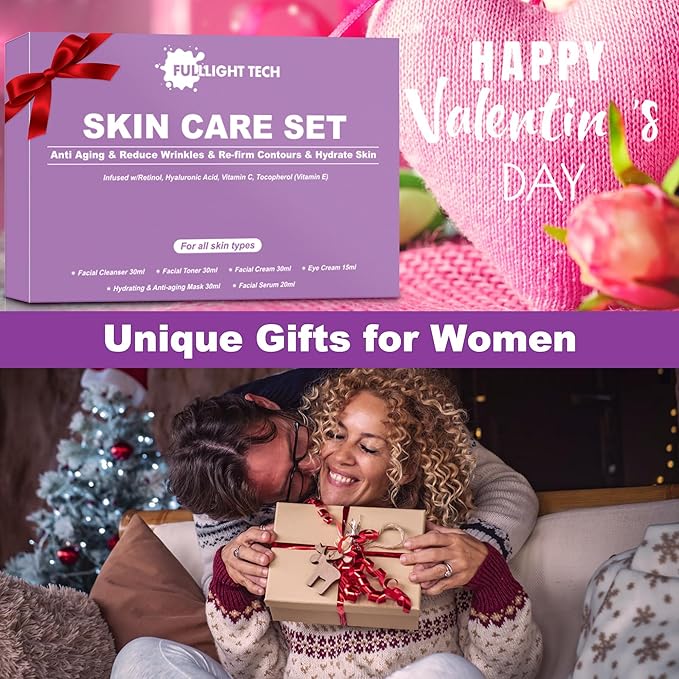 Skin Care Set,Gentle Anti-aging Skin Care Kit,Hydrate, Moisturize Skin,Facial Skin Care Routine Kit Women Teen Girls Travel Skincare Gift Set,Women Mom Gifts for Christmas Valentines Birthday Gift Her