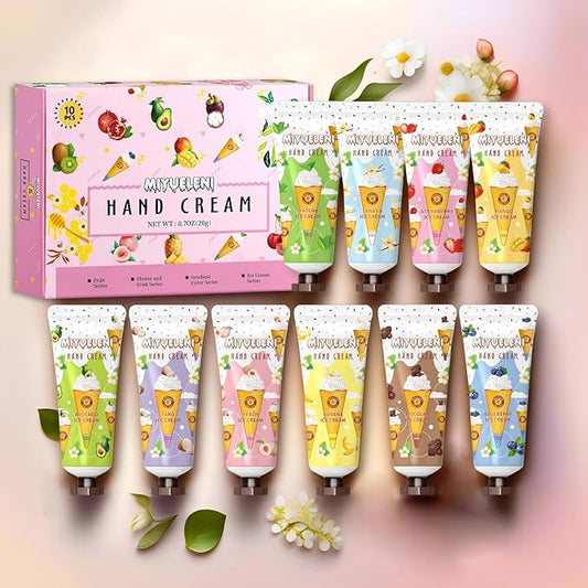 10 Pack Hand Cream Gift Set, Natural Plant Scents Moisturizing Hand Lotion, Gifts for Women, Birthday, Mother's Day, Valentine's Day, Christmas, Thank You Gifts，Travel Size 20ml