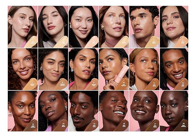 e.l.f. Halo Glow Skin Tint SPF 50, Tinted Moisturizer For Light, Buildable Coverage, Creates A Natural Glow, Vegan & Cruelty-Free, 18 Rich Neutral