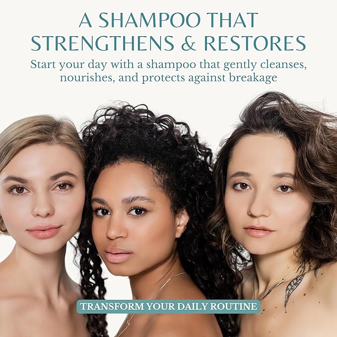 Moroccan Argan Oil Shampoo with Biotin | Repairs Treated, Dry & Damaged Hair, Deeply Hydrating & Nourishing, Paraben & Sulfate Free, Men & Women (16 fl oz Each)