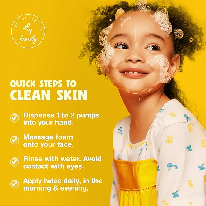 Kids Foaming Face Wash - Clean and Gentle Face Wash for Kids and Preteens - Made in the UK